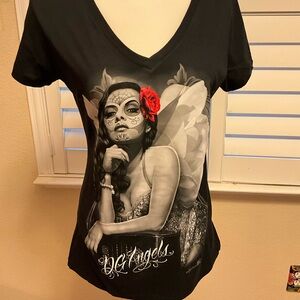 Black DGA Graphic T-Shirt Sugar Skull NWT XL